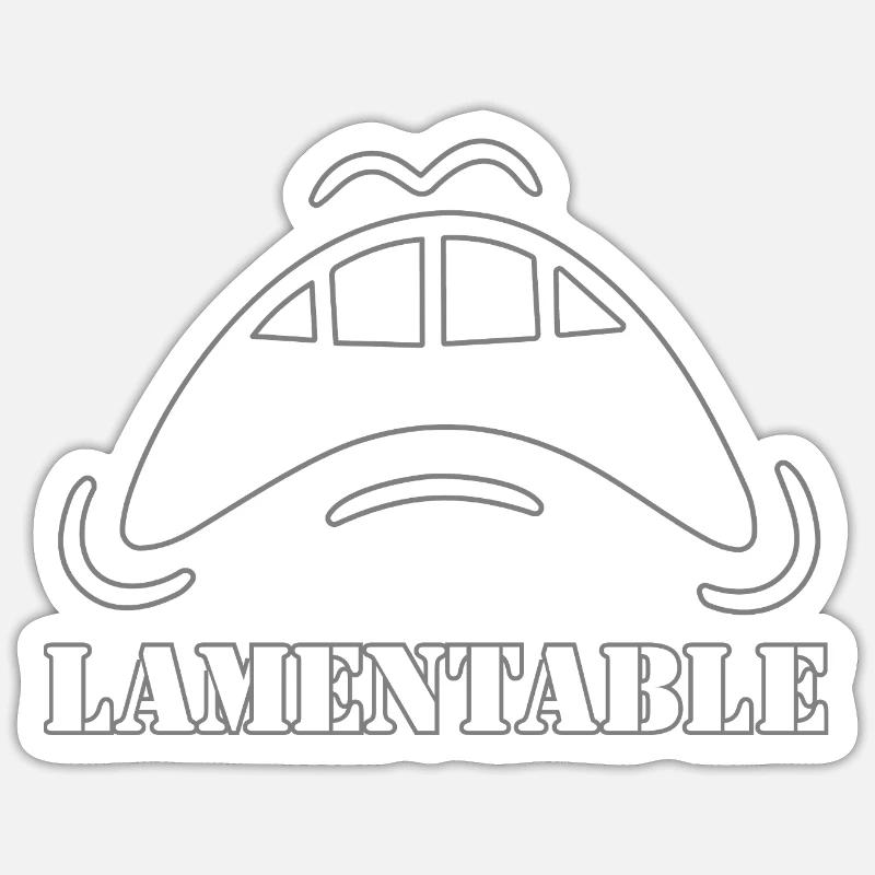 LAMENTABLE - Sticker size S (10 x 10 cm) - white matte