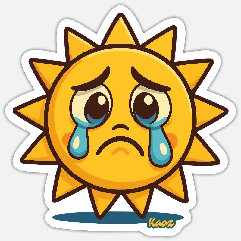 Weeping suns - Sticker size S (10 x 10 cm) - white matte