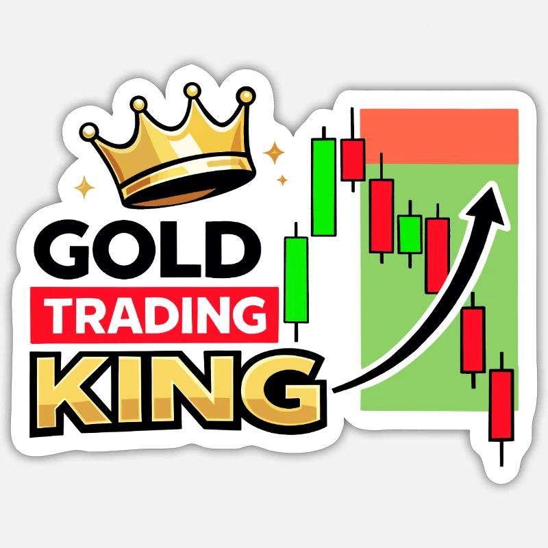 Roi du commerce de l’or Sticker taille S (10 x 10 cm)