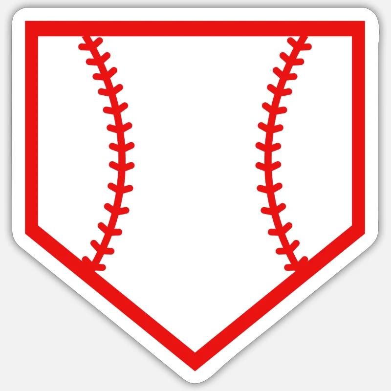 Marbre de baseball - Sticker taille S (10 x 10 cm) - blanc mat