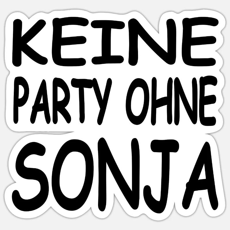 SONJA - Sticker taille S (10 x 10 cm) - blanc mat