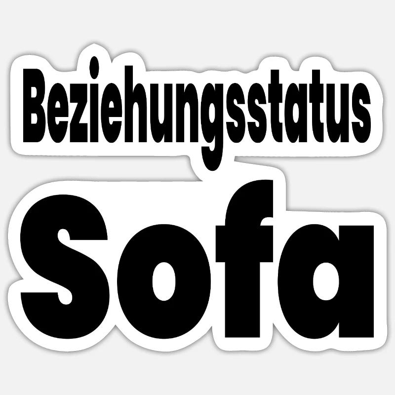 sofa - Sticker size S (10 x 10 cm) - white matte