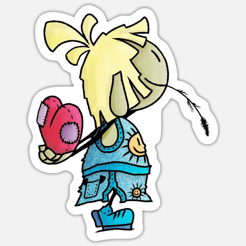 Mael - le cœur géant / - Sticker taille S (10 x 10 cm) - blanc mat