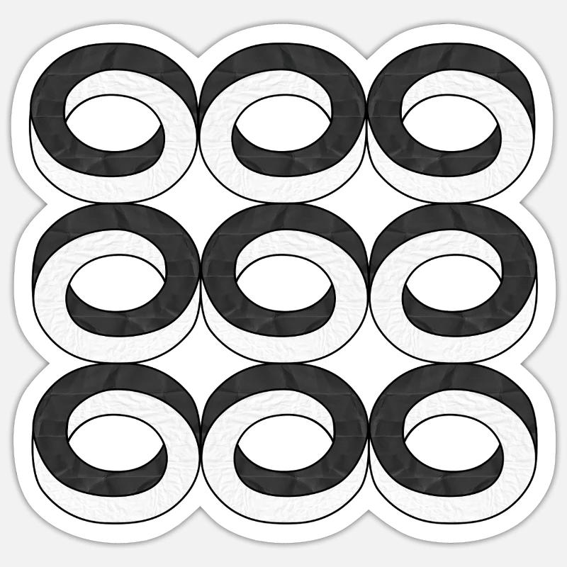 Optical Illusion Circles Texture Sticker size S (10 x 10 cm)