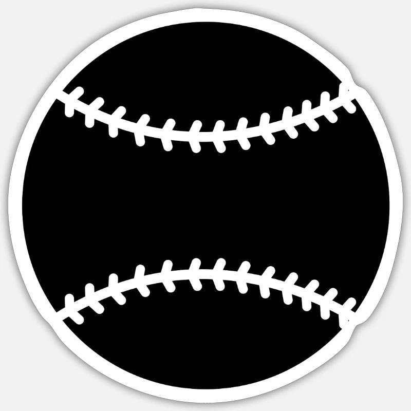 Baseball - Sticker size S (10 x 10 cm) - white matte