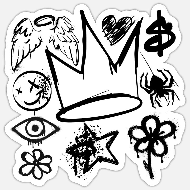 Art Graph Pattern Sticker size S (10 x 10 cm)