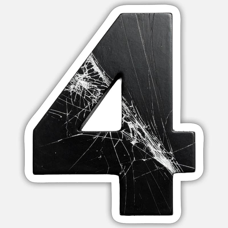 Broken Four Patterns Sticker size S (10 x 10 cm)