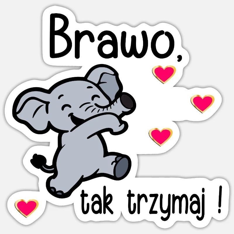 Bravo, continue comme ça - Sticker taille S (10 x 10 cm) - blanc mat