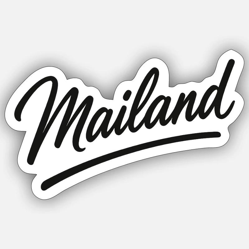 Logo Milan Script – Lettrage Milan Sticker taille S (10 x 10 cm)