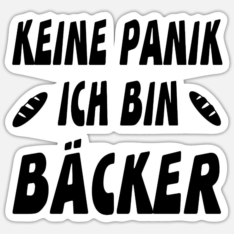 Bäcker - Sticker Größe S (10 x 10 cm) - Mattweiß