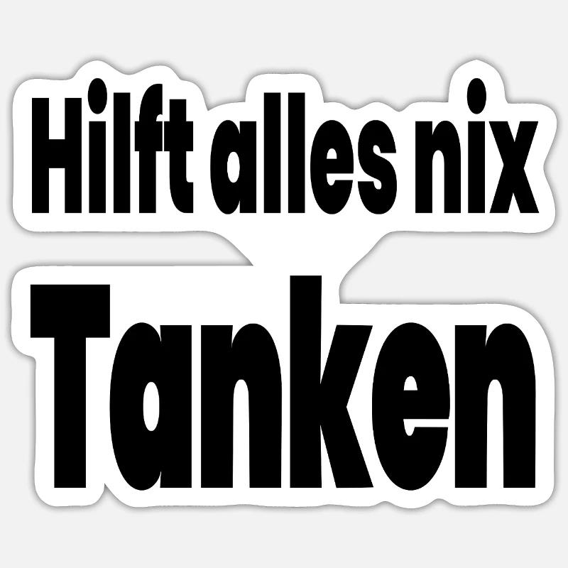refuel - Sticker size S (10 x 10 cm) - white matte