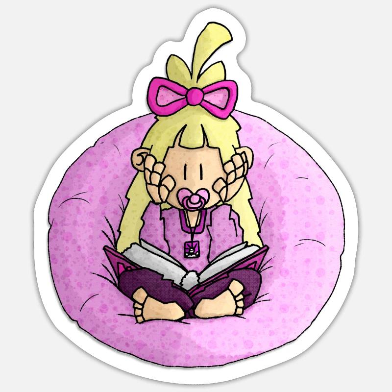 Tida - das Buch / - Sticker Größe S (10 x 10 cm) - Mattweiß