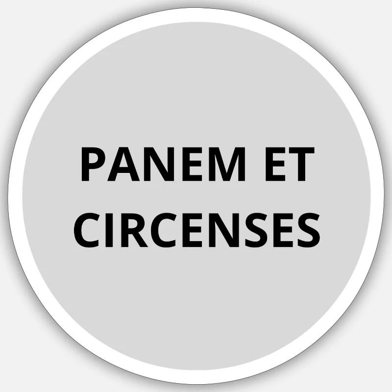 Panem et Circenses - Sticker taille S (10 x 10 cm) - blanc mat
