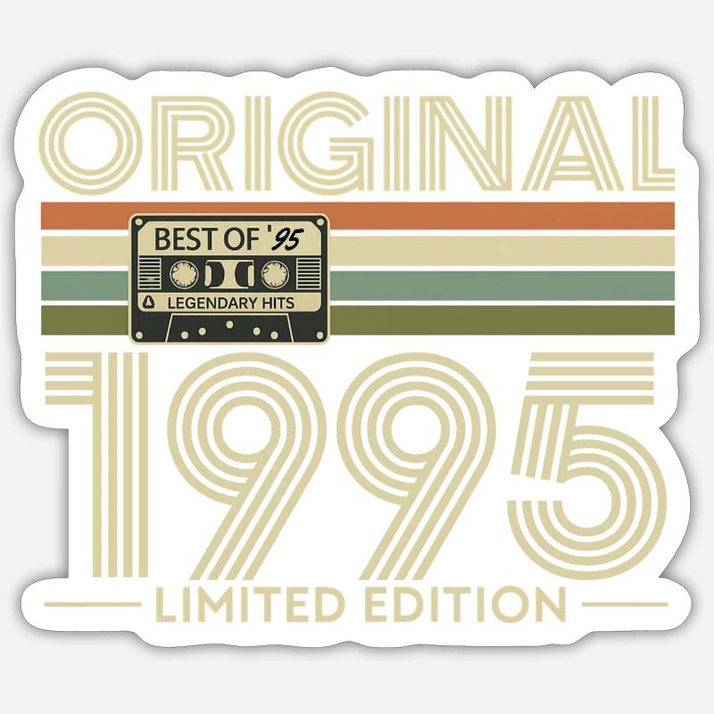Original 1995 Edition Limitée - Sticker taille S (10 x 10 cm) - blanc mat
