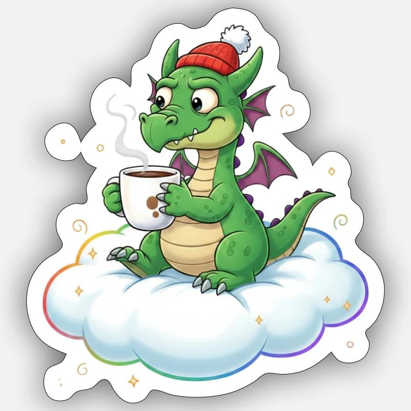 Fire-Blowers on Clouds Sticker size S (10 x 10 cm)