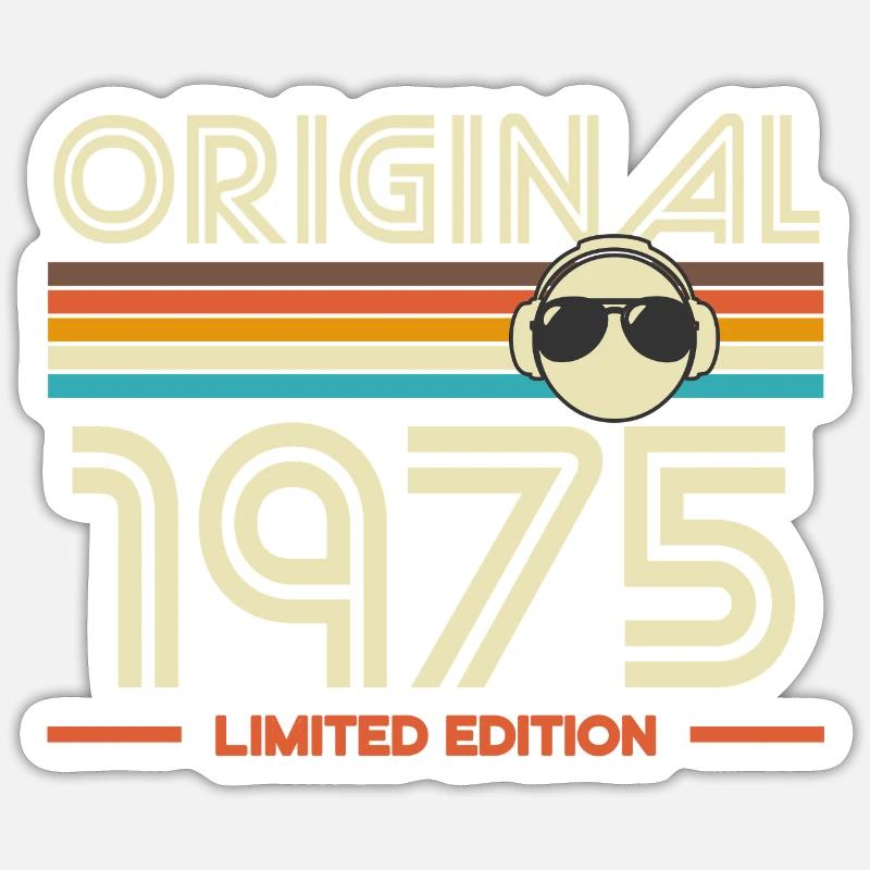 Original 1975 Édition limitée - Sticker taille S (10 x 10 cm) - blanc mat