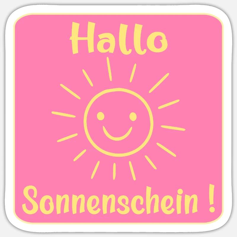 Hello sunshine - Sticker size S (10 x 10 cm) - white matte