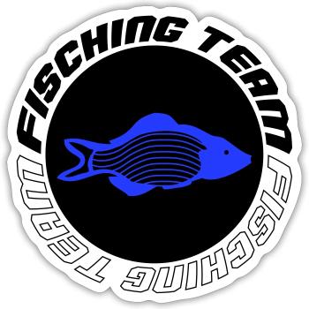 Fishing Team - Sticker size S (10 x 10 cm) - white matte - Front