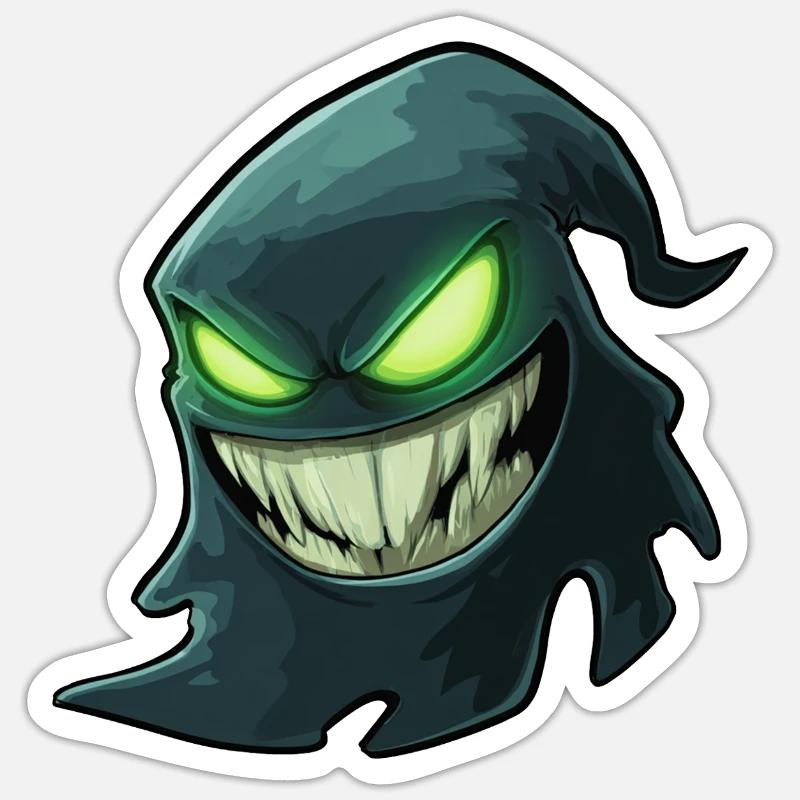 Ghost, Halloween Ghost, Scary Ghost - Sticker size S (10 x 10 cm) - white matte