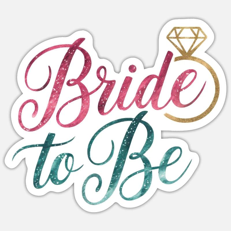 Future mariée - Sticker taille S (10 x 10 cm) - blanc mat