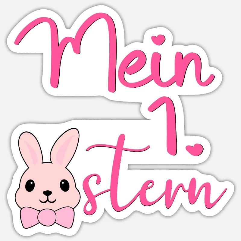 My First Easter Easter Bunny - Sticker size S (10 x 10 cm) - white matte
