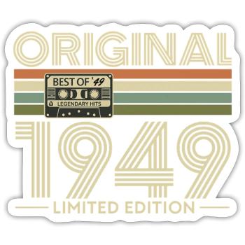 Original 1949 Édition Limitée Retro - Sticker taille S (10 x 10 cm) - blanc mat - Devant