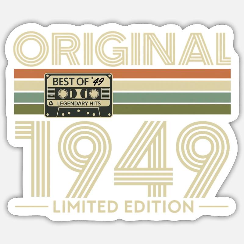 Original 1949 Limited Edition Retro Sticker Größe S (10 x 10 cm)