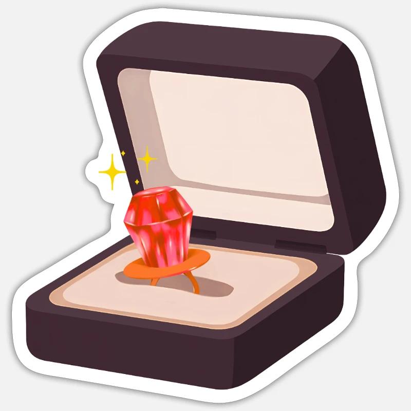 Candy Ring Proposal Engagement Marry Wedding Sticker size S (10 x 10 cm)