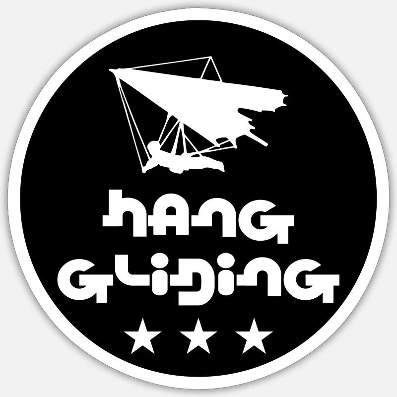 Écusson Hang Gliding Pro Series - Sticker taille S (10 x 10 cm) - blanc mat
