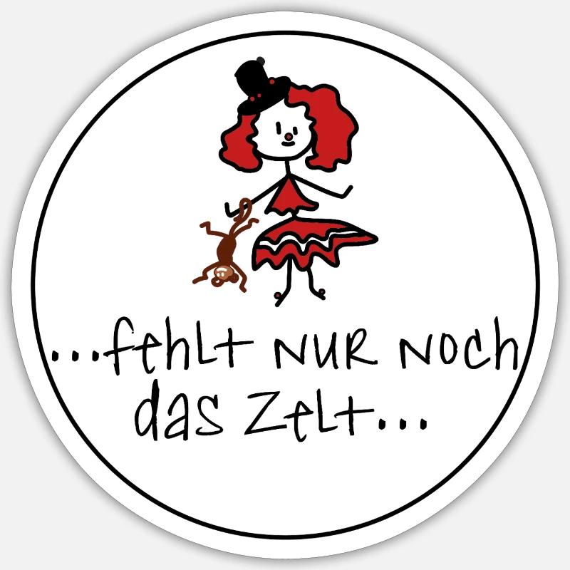 Tent missing Sticker size S (10 x 10 cm)