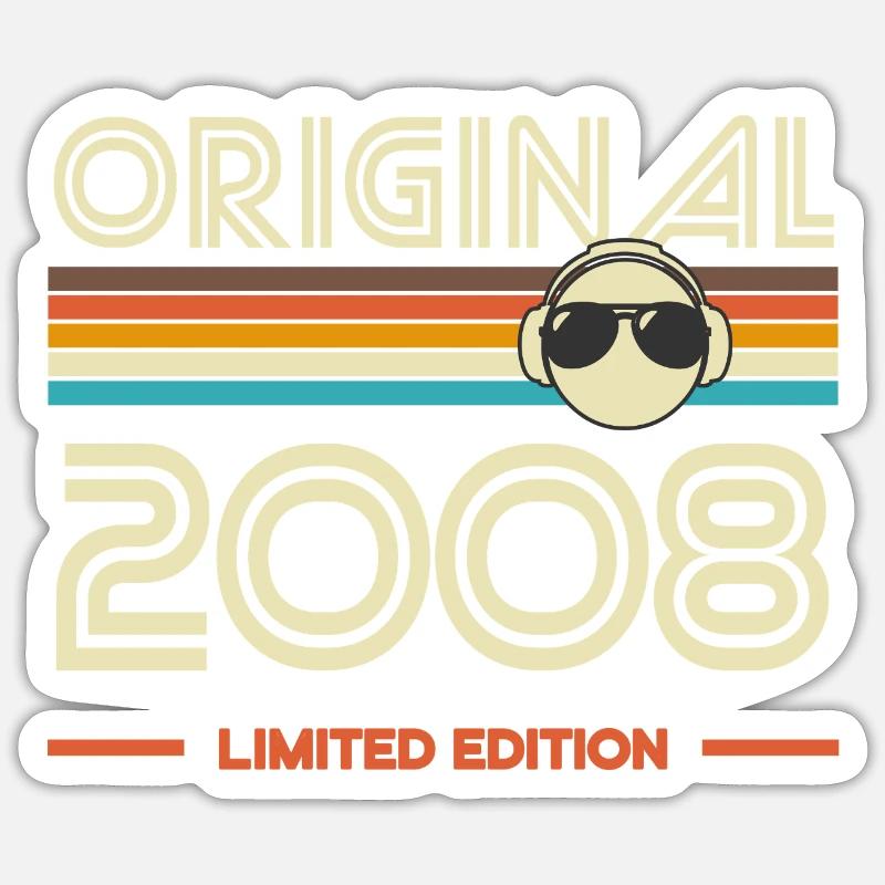 Original 2008 Retro Edition - Sticker size S (10 x 10 cm) - white matte