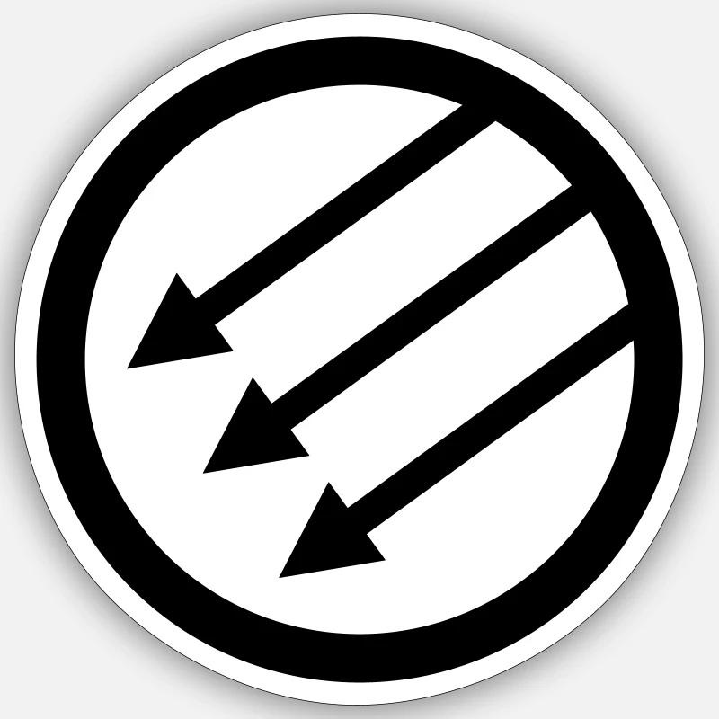 Iron Front / Eiserne Front / Järnfronten - Sticker size S (10 x 10 cm) - white matte