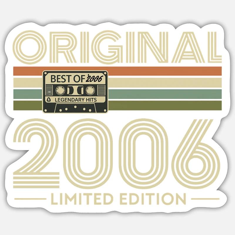 Original 2006 Édition Limitée - Sticker taille S (10 x 10 cm) - blanc mat