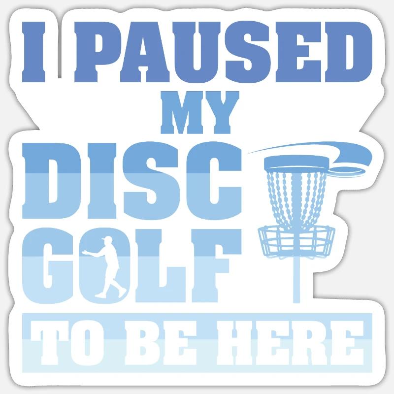 Disc Golf Geschenke Discgolf - Sticker Größe S (10 x 10 cm) - Mattweiß