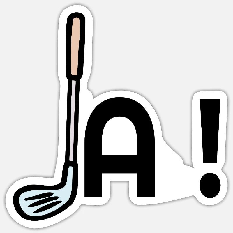 Golf Commitment Yes - Sticker size S (10 x 10 cm) - white matte