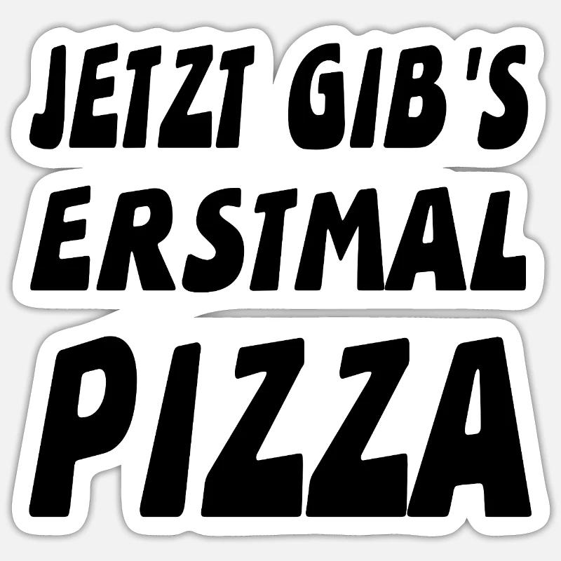 Pizza - Sticker taille S (10 x 10 cm) - blanc mat