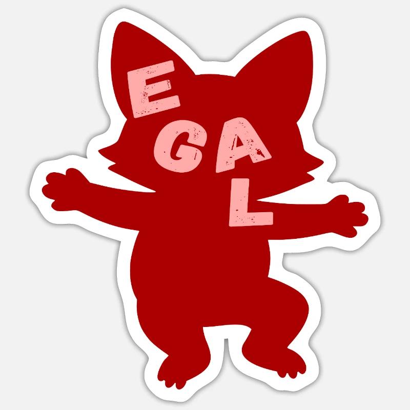 Fuchs Doesn't matter lightness - Sticker size S (10 x 10 cm) - white matte