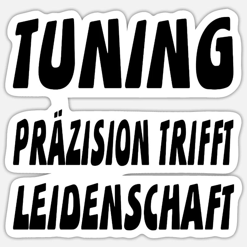 tuning - Sticker size S (10 x 10 cm) - white matte