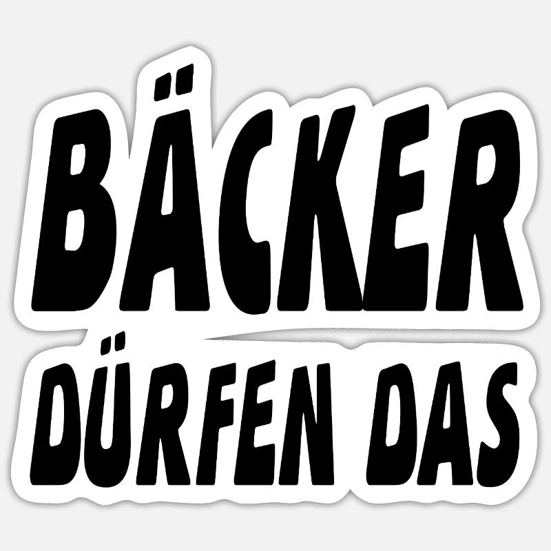 Bäcker - Sticker Größe S (10 x 10 cm) - Mattweiß