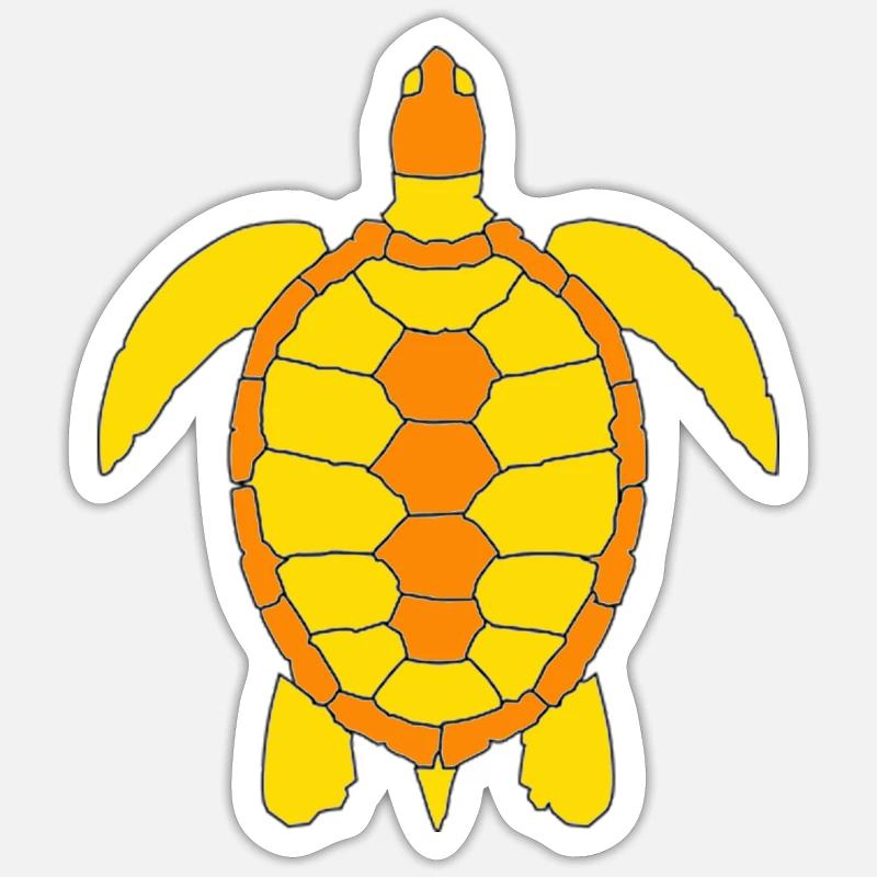 Turtle - Sticker size S (10 x 10 cm) - white matte