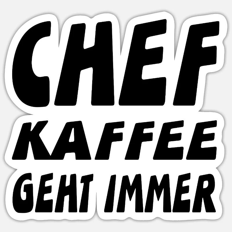 Chef - Sticker Größe S (10 x 10 cm) - Mattweiß