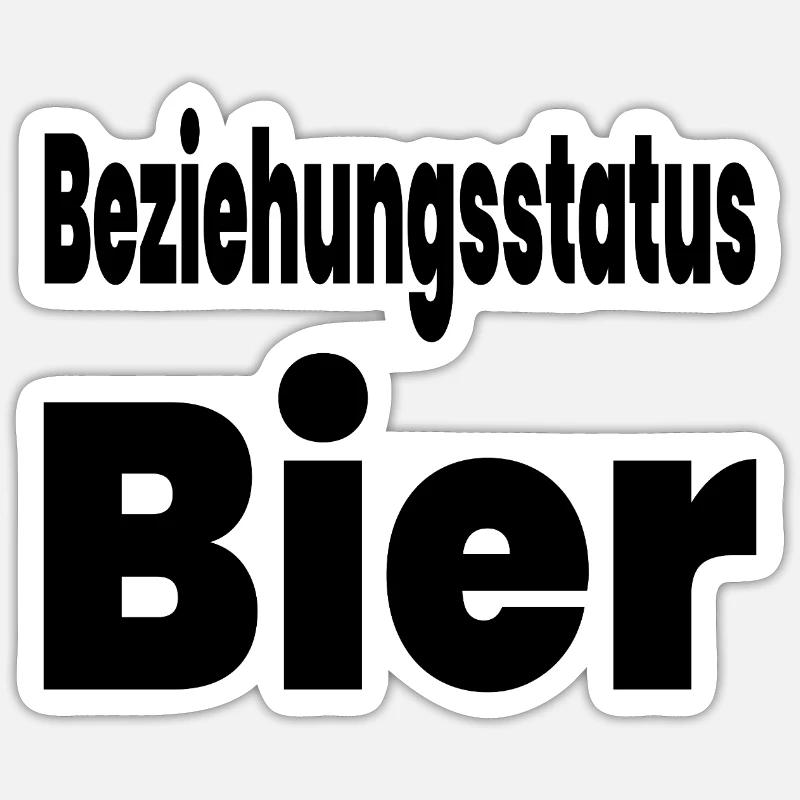 Bière - Sticker taille S (10 x 10 cm) - blanc mat