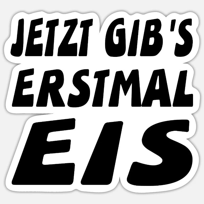 Eis - Sticker Größe S (10 x 10 cm) - Mattweiß