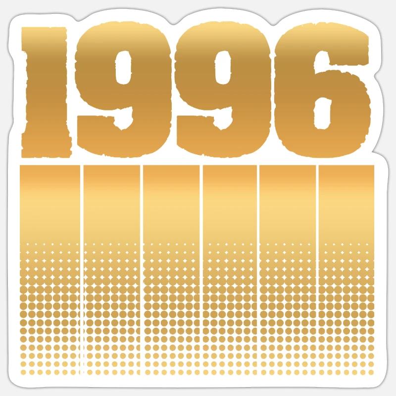 1996 - Sticker taille S (10 x 10 cm) - blanc mat