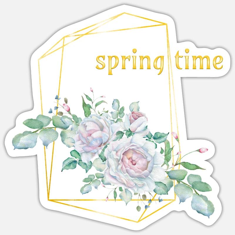 Spring time - Sticker size S (10 x 10 cm) - white matte