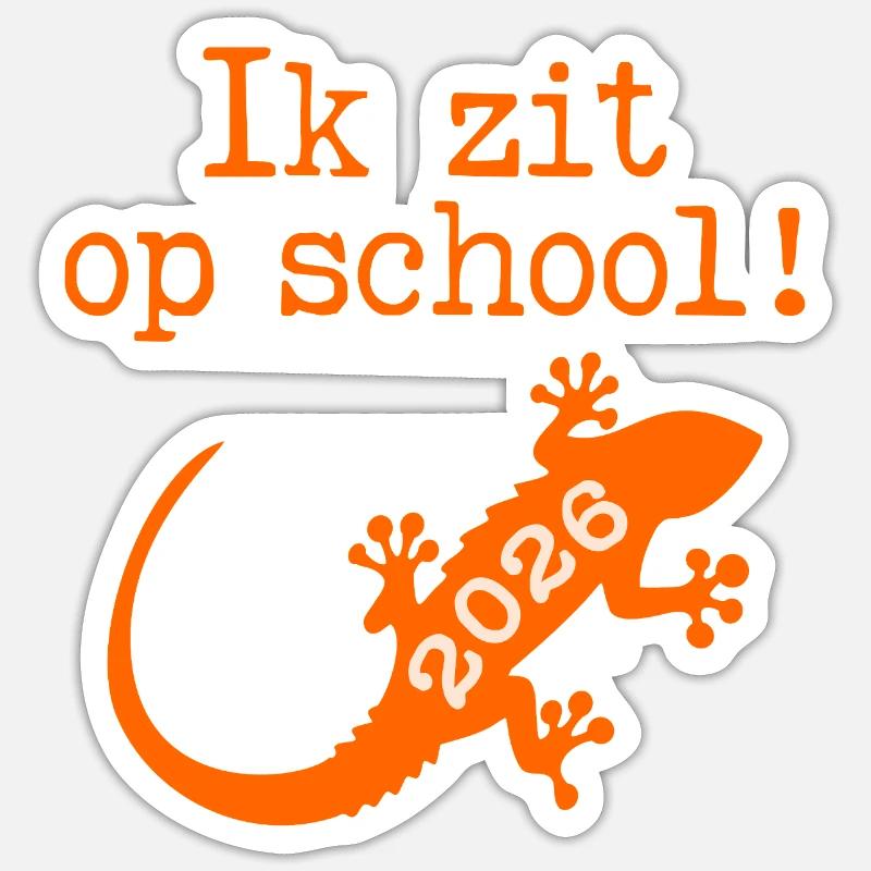 Ich bin in der Schule - Sticker Größe S (10 x 10 cm) - Mattweiß