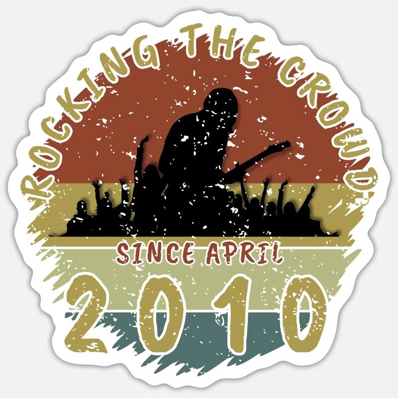 16. Geburtstag Rocking the crowd GIT 04/2010 Sticker Größe S (10 x 10 cm)