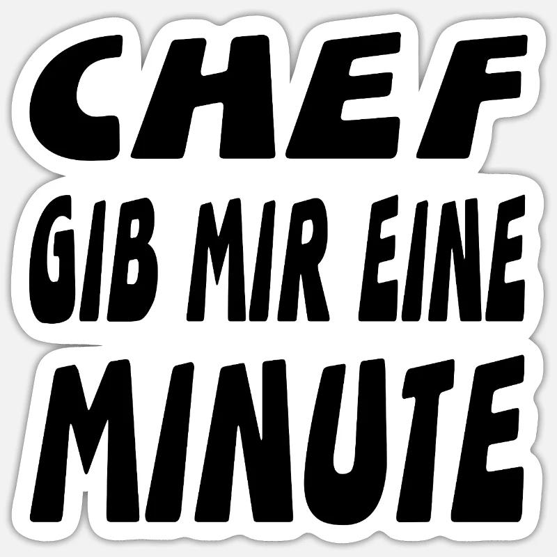 Chef - Sticker Größe S (10 x 10 cm) - Mattweiß
