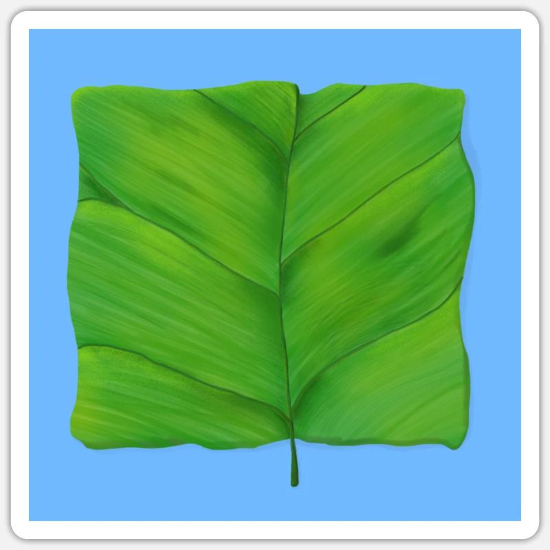 The Square Leaf - Sticker size S (10 x 10 cm) - white matte