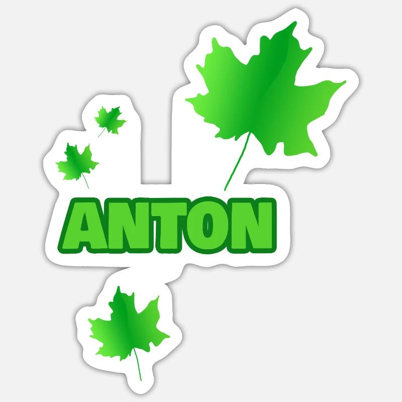 Anton de l’arbre - Sticker taille S (10 x 10 cm) - blanc mat